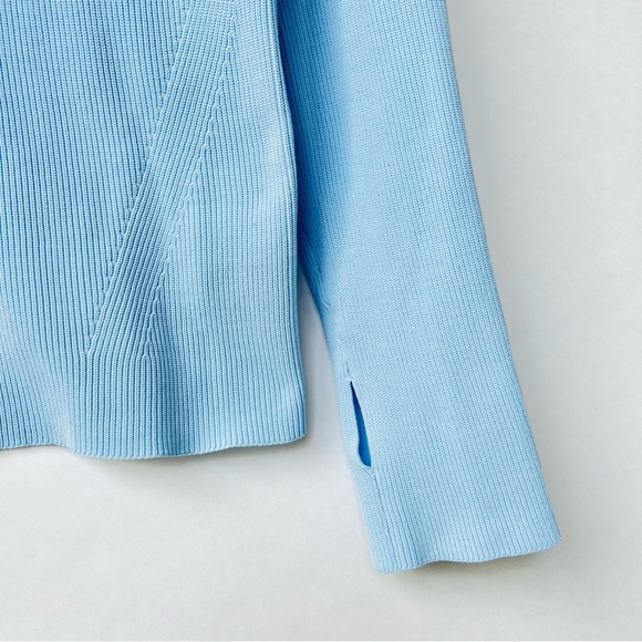 Helmut Lang ribbed knit base sweater in baby blue - Picture 7 of 7